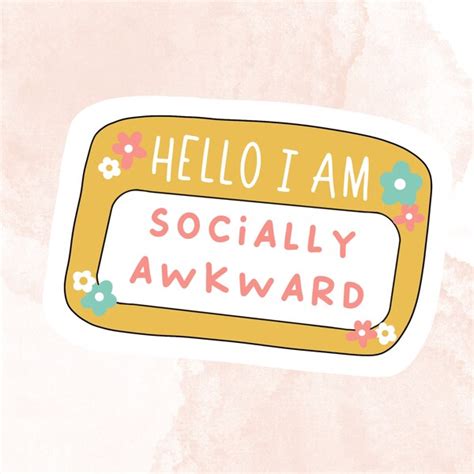 Awkward Sticker Etsy