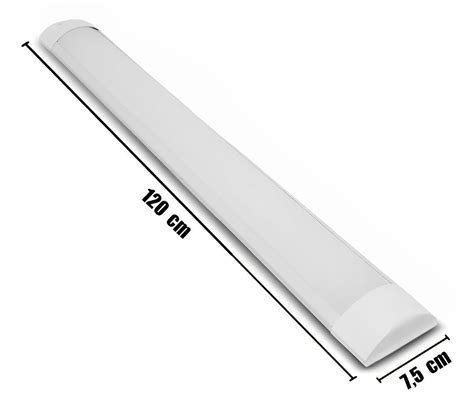 Lumin Ria Sobrepor Led W Cm Tubular Slim Branco Frio Lcg Eletro