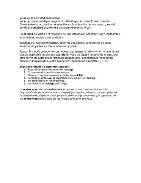 Qué Es La Actividad Económica ¿qué Es La Actividad Económica Es Un