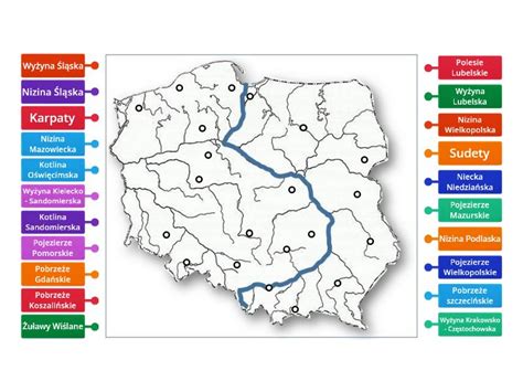 Krainy Geograficzne Rysunek Z Opisami