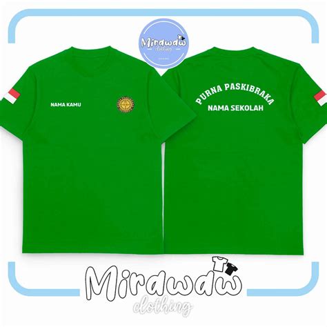 jual kaos purna paskibraka gratis nama sekolah  nama kamu baju