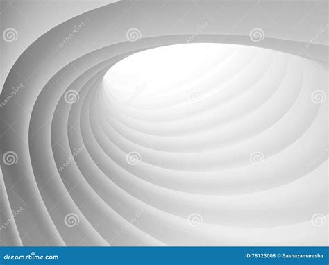 Abstract Architecture Tunnel White Background Stock Illustration - Illustration of digital ...