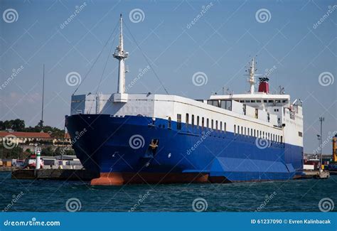 Roro Ship Stock Photo Image Of Blue Roll Harbor Maritime 61237090