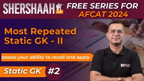 L2 Most Repeated Static GK II Static GK For AFCAT 2024 Exam Free