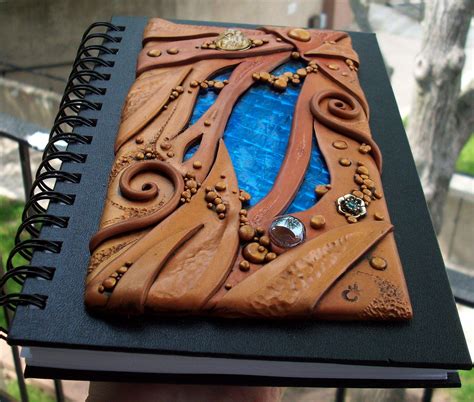 Clay And Glass Journal Cover In 2020 Journal Covers Polymer Clay