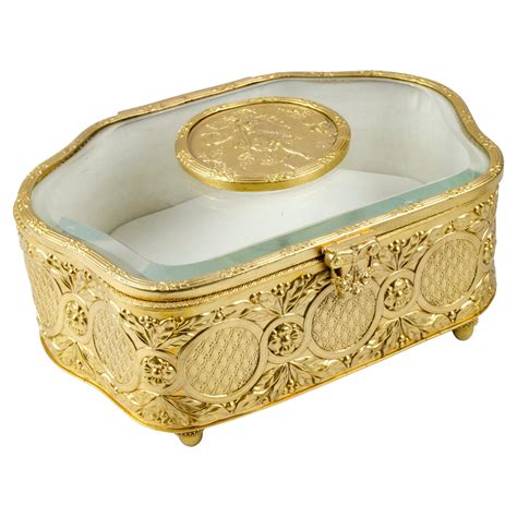 France Art Nouveau Silvered Jewelry Box Casket Circa For Sale At