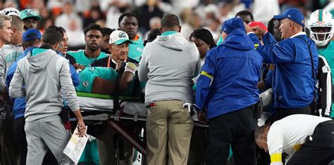 Dolphins Qb Tua Tagovailoa Stretchered From Field After Scary Hit