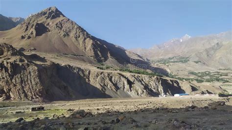 View On Wakhan Corridor In Afghanistan From Tajikistan Stock Photo