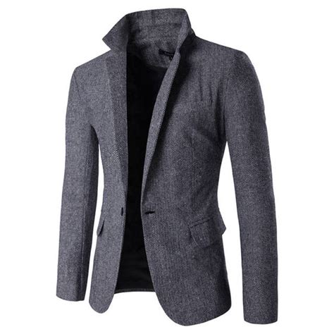 New Men Smart Casual Blazers Male Casual Business Coat Jacket Winter ...