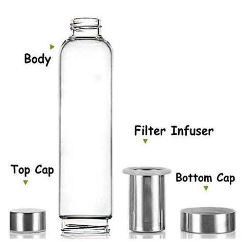 Best Glass Infuser Water Bottle | Fruit/ Tea Infuser - 500ml