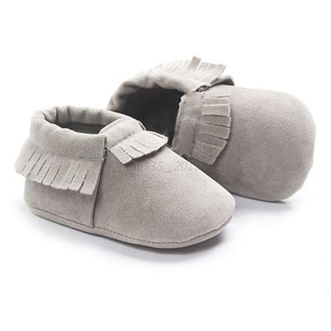 Baby Boy Girl Moccasin Crib Shoes Toddler Kids Soft Soled Leather Shoes