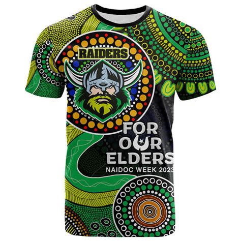 Raiders Rugby T Shirt Naidoc Aboriginal Fegrin