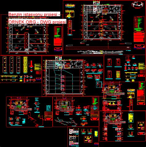 Proje Sitesi Benzin Istasyonu Projesi Autocad Projesi