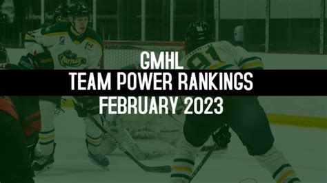 GMHL Team Power Rankings February 2023 | Greater Metro Jr. A Hockey League