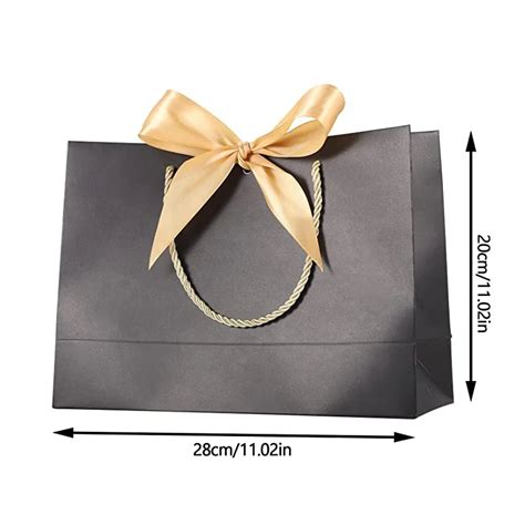 Custom Printed Paper Bags Cardboard Luxury White Kraft Paper Gift Bag