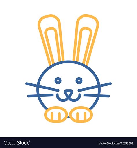 Rabbit icon pet animal sign graph symbol Vector Image