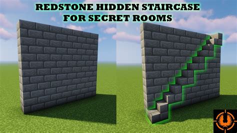 Minecraft Tutorial Redstone Hidden Staircase For Secret Rooms Youtube