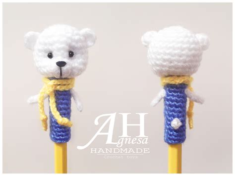 Crochet Pencil Topper Cute Bear Pencil Toppers Crochet Bear Grandma