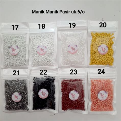 jual plastik  gr   gr  manik manik pasir manik manik motif