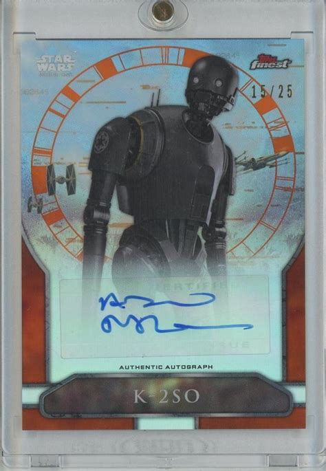 Mint Topps Finest Star Wars Rogue One Alan Tudyk As