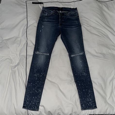 Amiri Mens Blue Jeans Depop