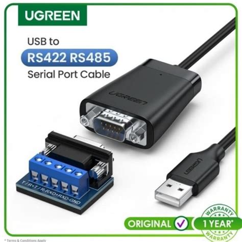 Jual UGREEN USB TO RS 422 RS422 RS 485 SERIAL DB9 CABLE CONVERTER