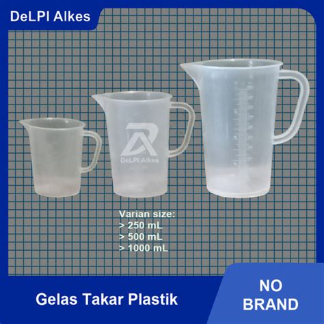 Jual Gelas Takar Ukur Plastik 250 ML 500 ML 1000 ML 1 Liter 250mL