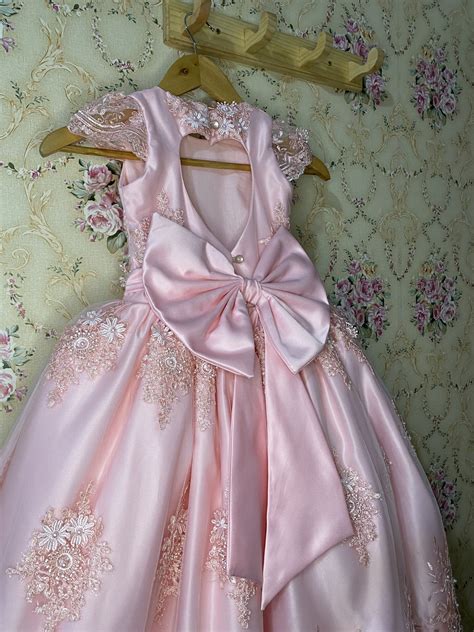 Vestido de Fiesta para Niña Elegancia en Nude Rosa Tienda Zoez