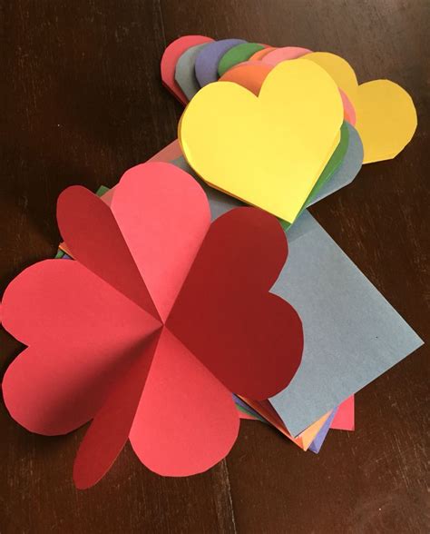 Easy Fun Fold Origami Heart Valentines Cards Valentine Heart Card