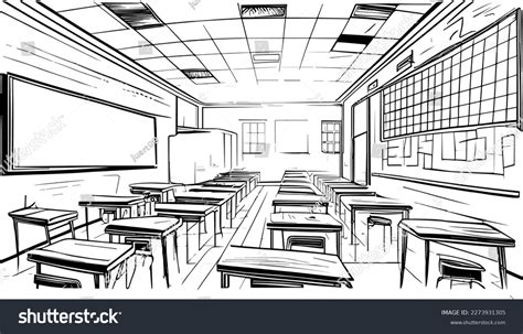 Empty Classroom Drawing