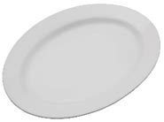 Fitz Floyd Oval Serving Platter White PV Suppliers