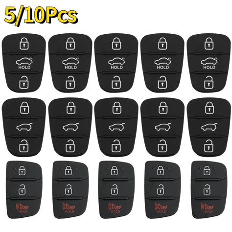 Pcs Replacement Buttons Remote Key Fob Case Rubber Pad For