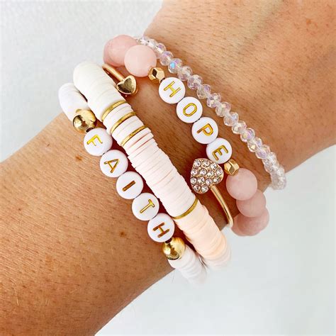 CUSTOM Bracelet Stack Heishi Bead Bracelet Gold Bracelet Etsy