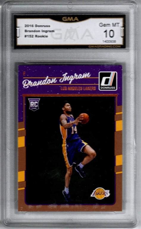 Amazon 2016 17 Donruss 152 Brandon Ingram RC Rookie Graded GMA