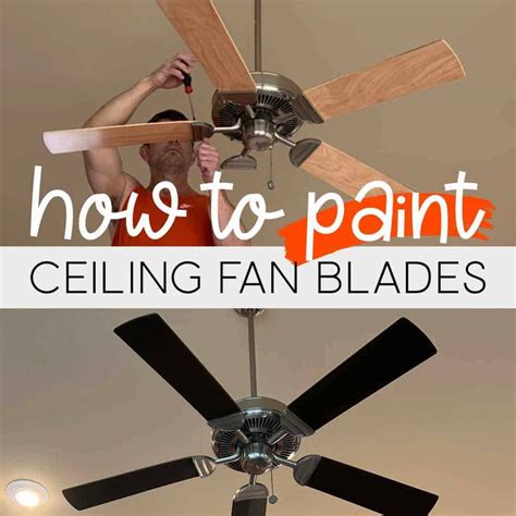 How To Paint Ceiling Fan Blades - Sunshine and Rainy Days