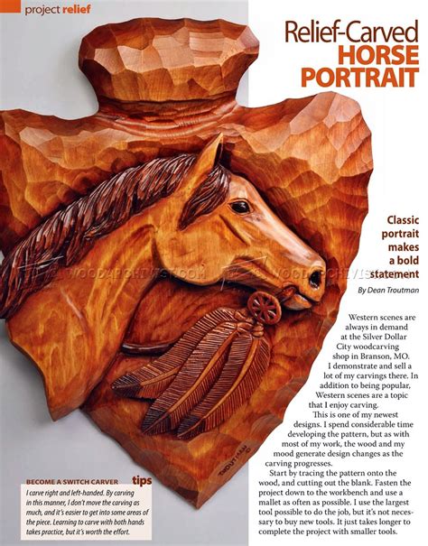 Horse Portrait - Relief Carving Patterns • WoodArchivist