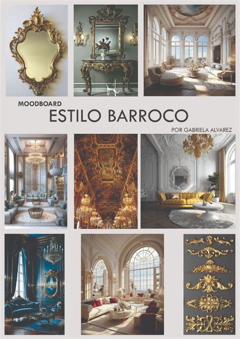 Moodboard Estilo Barroco Em 2024 Curso Design De Interiores Design