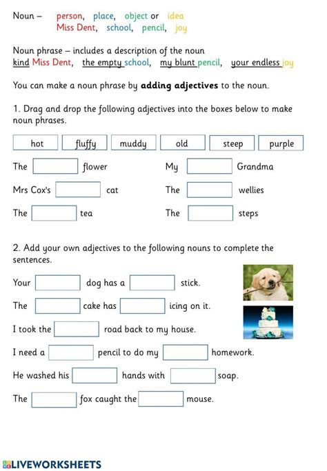 Noun Phrase Worksheet Live Worksheets, 48% OFF