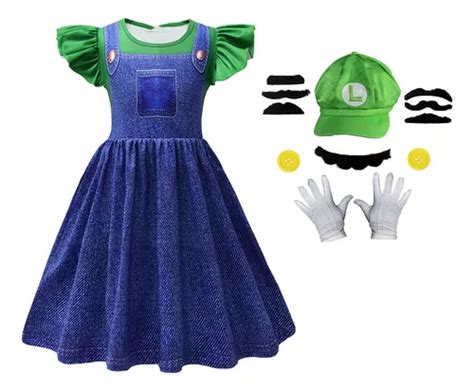 Cosplay Mario Bross Luigi Superheroe Disfraz Juegos Para Niña Cuotas