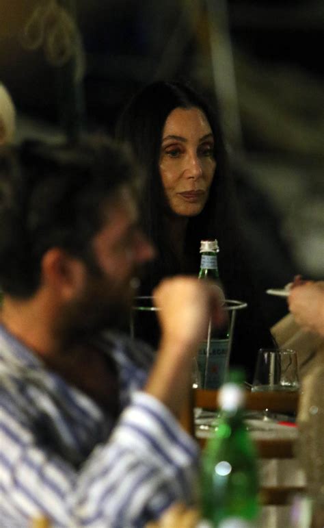 Cher Out For Dinner With Friends In Portofino 07182021 Hawtcelebs