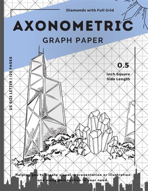 Axonometric Graph Paper Diamond With Full Grid Graph Paper Notebook