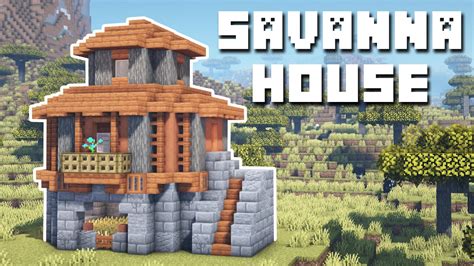 Minecraft Savanna House Tutorial How To Build Youtube