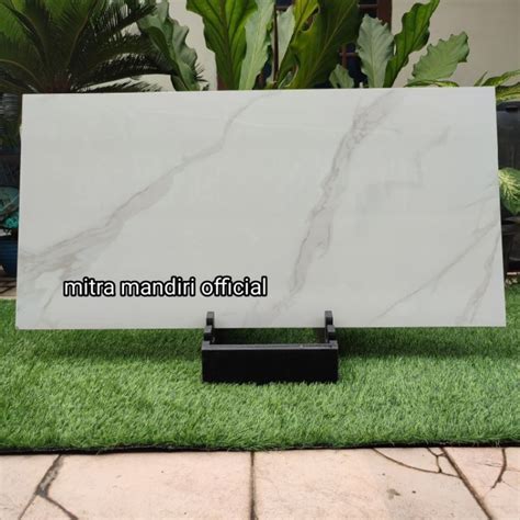 Jual Granit Lantai 60x120 Bresscia White Ikad Glazed Polish Kw 1