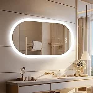 LUVODI Oval LED Bathroom Mirror 600x1200mm Wall Lighted Vanity Mirrors