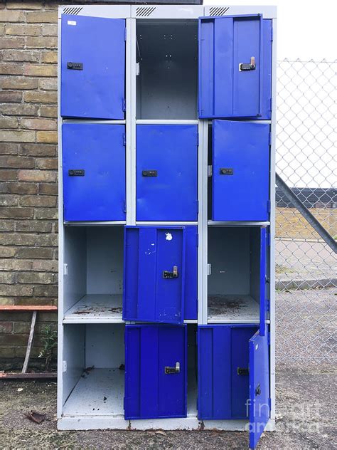 Blue school lockers Photograph by Tom Gowanlock - Pixels