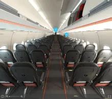 Seat map of Airbus A321 easyJet UK updated 2024