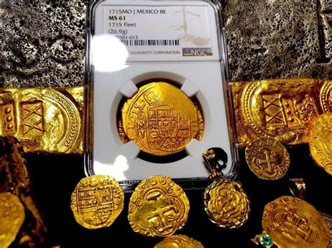 Mexico Fleet Shipwreck Escudos Ngc Pirate Gold Treasure Cob