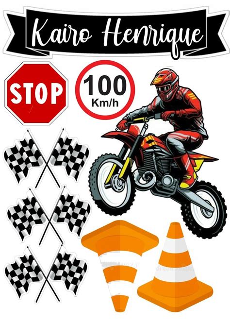 Cross Cake Topper Cake Toppers Bolo Motocross Motor Cake Motorcycle