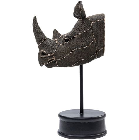 Статуэтка декоративная черная "Голова носорога" - купить за 26030 руб в ...