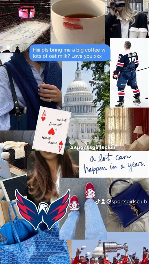 Washington Capitals Hockey Mood Board Aesthetic Hockey Girl Hockey